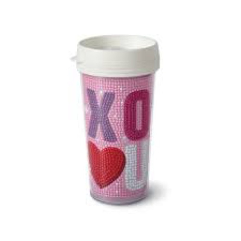 Ashland Pink and Red XO Heart Diamond Art Tumbler
